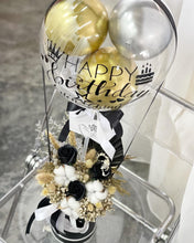 Load image into Gallery viewer, Hot Air Ballon You (Everlasting Soap Flowers Black Gold Design)