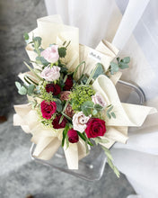 Load image into Gallery viewer, Prestige Bouquet To You (Red, Quicksand & Cappuccino Roses Design) (Standard 12 Roses)