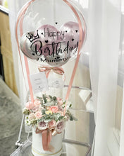 Load image into Gallery viewer, Hot Air Ballon To You Hot Air Baloon To You ( 24 Pink Dusty Pink Roses Silver Leaf Design)