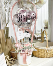 Load image into Gallery viewer, Hot Air Ballon To You Hot Air Baloon To You ( 24 Pink Dusty Pink Roses Silver Leaf Design)