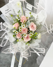 Load image into Gallery viewer, Prestige Bouquet To You (Pink Roses Hana White Design) (Small 3 Roses)