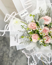 Load image into Gallery viewer, Prestige Bouquet To You (Pink Roses Hana White Design) (Small 3 Roses)