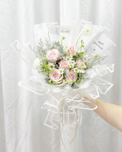 Load image into Gallery viewer, Prestige Bouquet To You (Pink Roses Hana White Design) (Small 3 Roses)