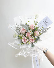Load image into Gallery viewer, Prestige Bouquet To You (Pink Roses Hana White Design) (Small 3 Roses)