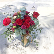 Load image into Gallery viewer, Flower Jar To You (Red Roses & Feraro Rocher Design)