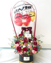 Load image into Gallery viewer, Hot Air Ballon To You (Warm Red Gold Flower Design)