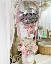 Load image into Gallery viewer, Hot Air Ballon To You Hot Air Baloon To You ( 24 Pink Dusty Pink Roses Silver Leaf Design)