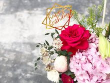 Load image into Gallery viewer, Flower Basket To You (Hydrangea, Roses, Ping Pong, Eustoma, Eucalytus)