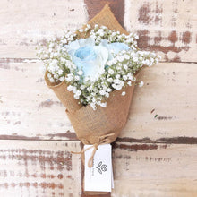 Load image into Gallery viewer, Signature Bouquet To You (Roses Blue White Baby Breath Design)