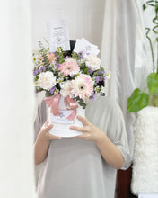 Load image into Gallery viewer, Flower Box To You (Daisy, Carnations Pastel White Design)