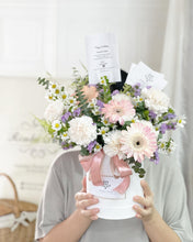 Load image into Gallery viewer, Flower Box To You (Daisy, Carnations Pastel White Design)