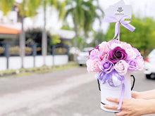 Load image into Gallery viewer, Everlasting Soap Flower Box To You - 33 Roses (Purple Design)