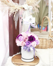 Load image into Gallery viewer, Everlasting Soap Flower Box To You - 33 Roses (Purple Design)
