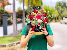 Load image into Gallery viewer, Hot Air Ballon To You (Warm Red Gold Flower Design-Medium Size)