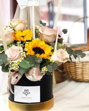 Load image into Gallery viewer, Hot Air Ballon To You (Confetti Gold Premium Sunflower Quicksand Roses-Small Size)