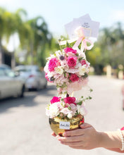 Load image into Gallery viewer, Topiary To You (Roses, Hydrangea,Eryngium, Spray Roses, Astranti)