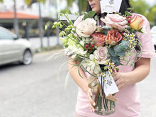 Load image into Gallery viewer, Flower Jar To You (Premium Mix Design Roses & Orchids)