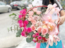 Load image into Gallery viewer, Extravagant Fruit Flower Basket To You (Full of Ombre Roses Design)
