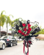 Load image into Gallery viewer, Prestige Bouquet To You (Red Tulip Eucalyptus Style Wrap Design )