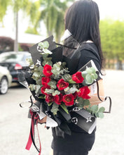 Load image into Gallery viewer, Prestige Bouquet To You (Red Tulip Eucalyptus Style Wrap Design )