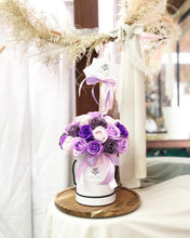 Load image into Gallery viewer, Everlasting Soap Flower Box To You - 33 Roses (Purple Design)