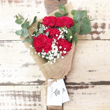 Load image into Gallery viewer, Premium Signature Bouquet To You : Red Carnation Eucalyptus Design
