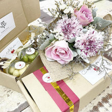 Load image into Gallery viewer, Exclusive Signature Bouquet To You (Purple Roses Carnations Silver Leaf Design)