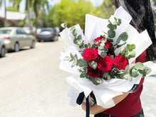 Load image into Gallery viewer, Premium Bouquet To You (Red Roses White Elegance Wrap Bouquet To You)