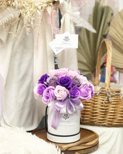 Load image into Gallery viewer, Everlasting Soap Flower Box To You - 33 Roses (Purple Design)