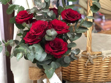 Load image into Gallery viewer, Flower Jar To You (Red Roses Eucalyptus Jar Design)