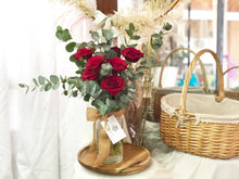 Load image into Gallery viewer, Flower Jar To You (Red Roses Eucalyptus Jar Design)