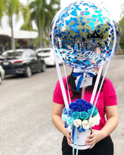 Load image into Gallery viewer, Everlasting Soap Flower Box To You - 33 Roses (Ombre Blue Design)