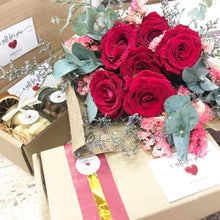 Load image into Gallery viewer, Signature Bouquet To You (Roses Red Eucalyptus Design)
