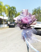 Load image into Gallery viewer, Prestige Wrap Preserved Hydrangea To You (Hydrangea Two Tone Purple Blue Design)