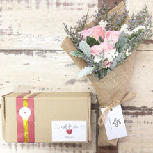 Load image into Gallery viewer, Signature Bouquet To You (Roses Pink Silver Leaf Design)