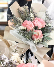 Load image into Gallery viewer, Prestige Bouquet To You (Baby Pink Roses Silver Leaf Design)