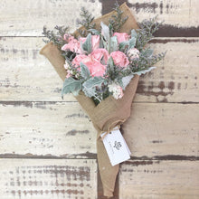 Load image into Gallery viewer, Signature Bouquet To You (Roses Pink Silver Leaf Design)