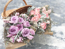 Load image into Gallery viewer, Signature Bouquet To You (Roses Pink Silver Leaf Design)