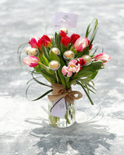 Load image into Gallery viewer, Flower Jar To You (2 Color Red Tulip Eucalyptus Jar Design)