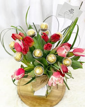 Load image into Gallery viewer, Flower Jar To You (2 Color Red Tulip Eucalyptus Jar Design)
