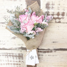 Load image into Gallery viewer, Signature Bouquet To You (Roses Pink Silver Leaf Design)