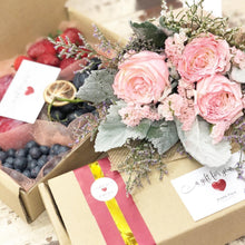 Load image into Gallery viewer, Signature Bouquet To You (Roses Pink Silver Leaf Design)