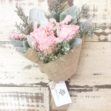 Load image into Gallery viewer, Signature Bouquet To You (Roses Pink Silver Leaf Design)