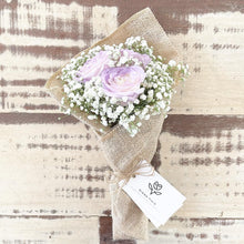 Load image into Gallery viewer, Signature Bouquet To You (Roses Purple White Baby Breath Design)