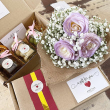 Load image into Gallery viewer, Signature Bouquet To You (Roses Purple White Baby Breath Design)