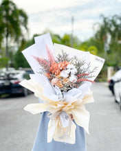 Load image into Gallery viewer, Prestige Wrap Preserved Roses To You (3 Roses & Hydrangea Champagne Design)