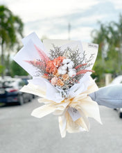 Load image into Gallery viewer, Prestige Wrap Preserved Roses To You (3 Roses & Hydrangea Champagne Design)