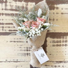 Load image into Gallery viewer, Premium Signature Bouquet To You (Cappuccino Roses Silver Leaf Design)
