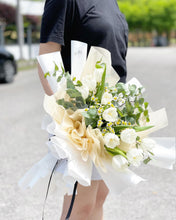 Load image into Gallery viewer, Prestige Bouquet To You (Tulip White, Chamomile & Eucalyptus Style Wrap )