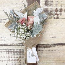 Load image into Gallery viewer, Premium Signature Bouquet To You (Cappuccino Roses Silver Leaf Design)